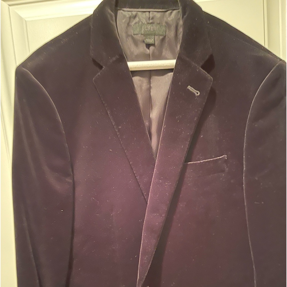 J Crew Black Ludlow Blazer in Velvet